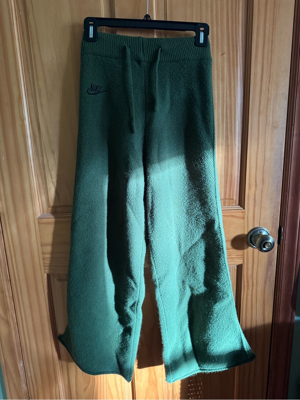 Nike wide leg cropped sweater pants (see measurements) green